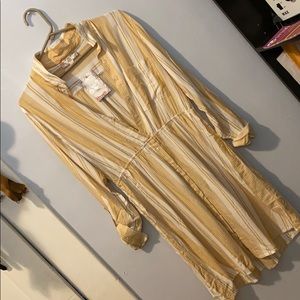 Stripped nude and white dress